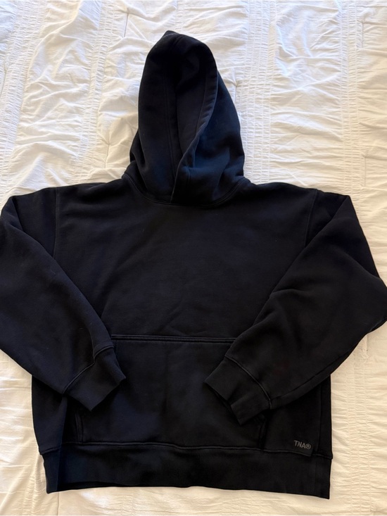 TNA Tops - Aritzia TNA Cozy Fleece Black Hoodie Sweatshirt Size Large